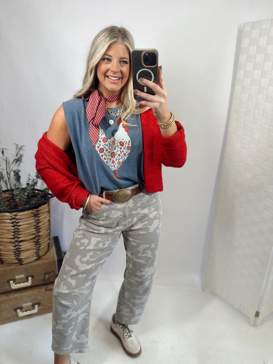 The Floral Chicken Graphic Tee