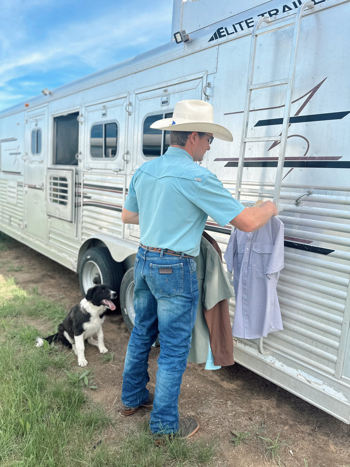 The Morning Mist RangeVent Performance Shirt- Powder Blue