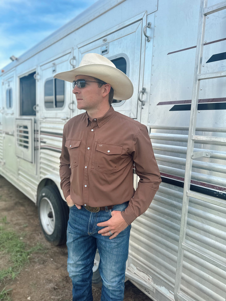 The Saddle Performance Shirt- Brown