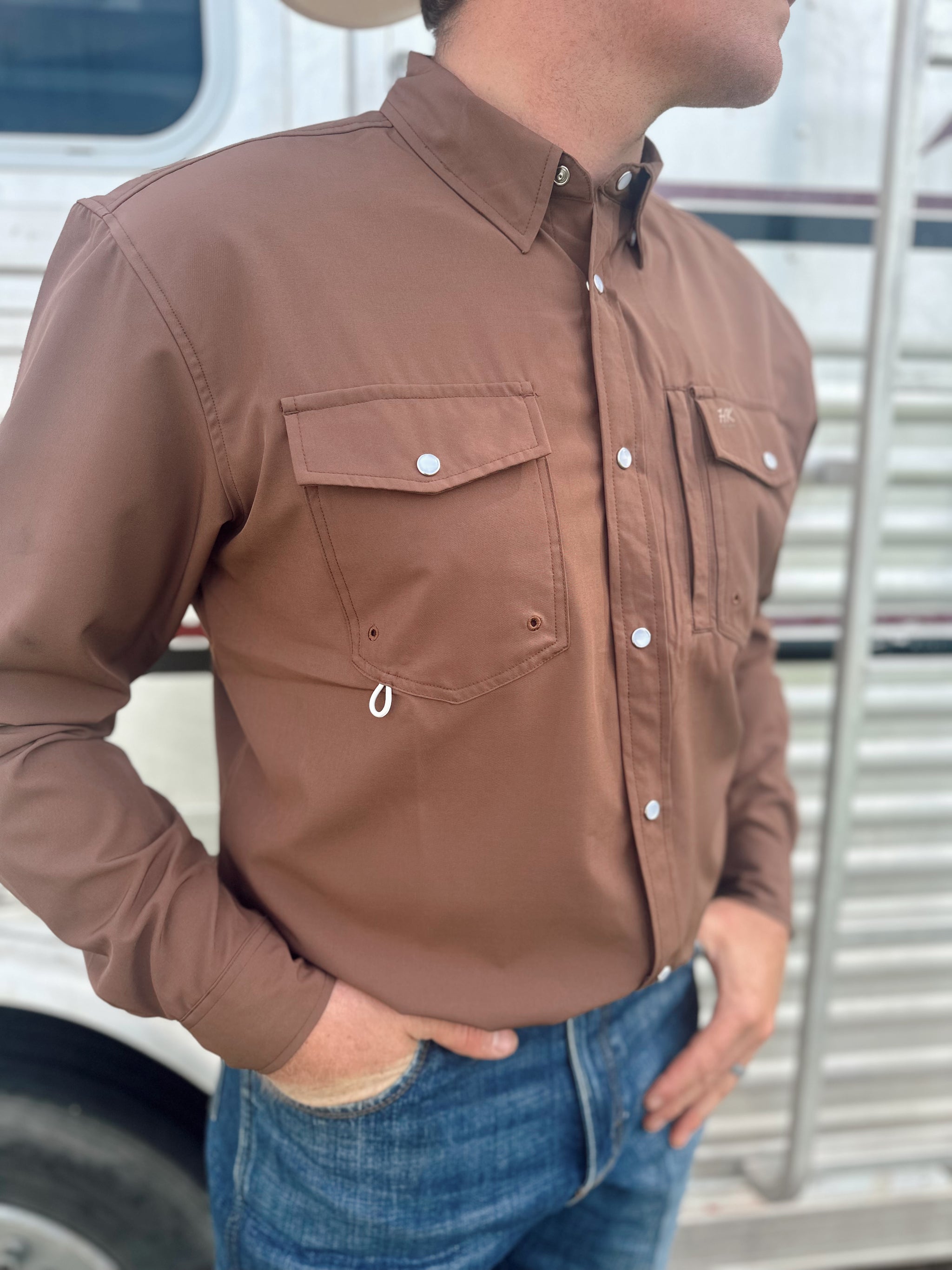 The Saddle Performance Shirt- Brown