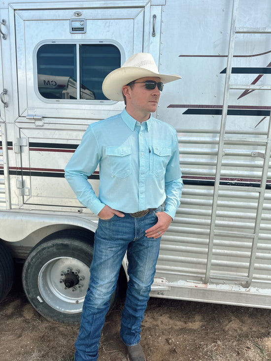 The True Grit RangeVent Performance Shirt- Blue Check