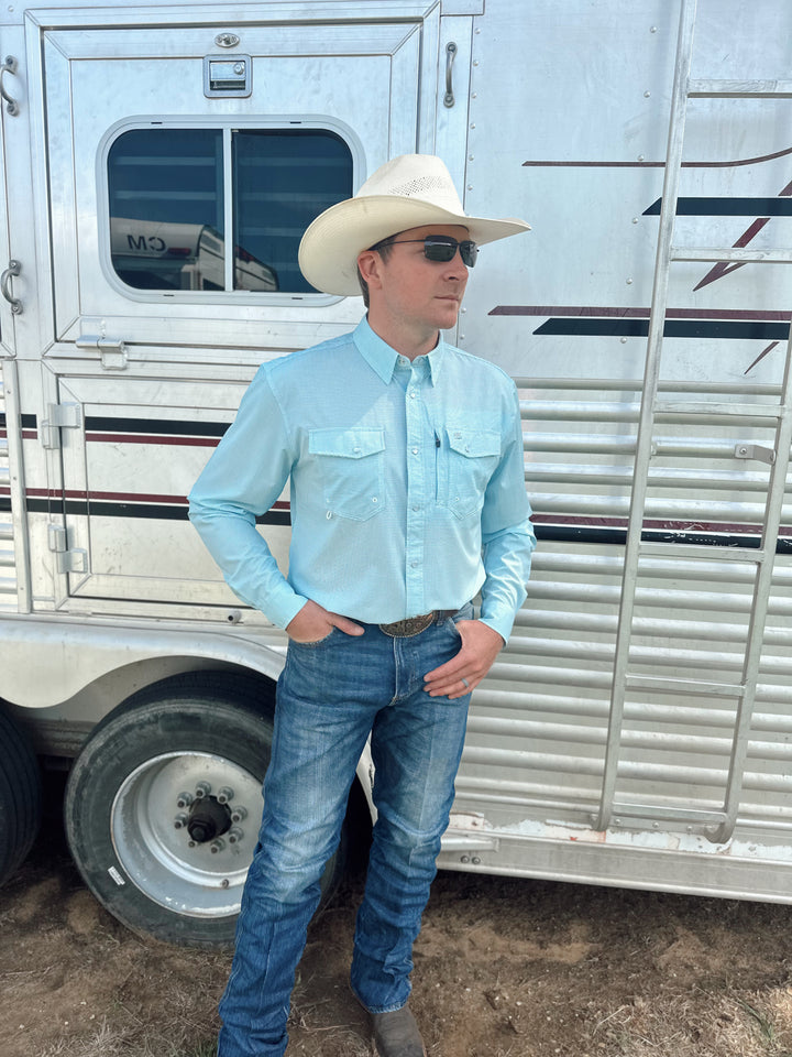 The True Grit RangeVent Performance Shirt- Blue Check