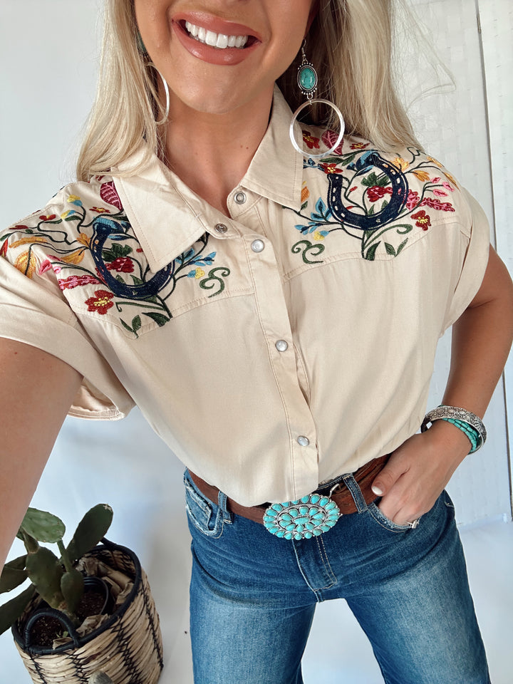 Rodeo Embroidered Bodysuit