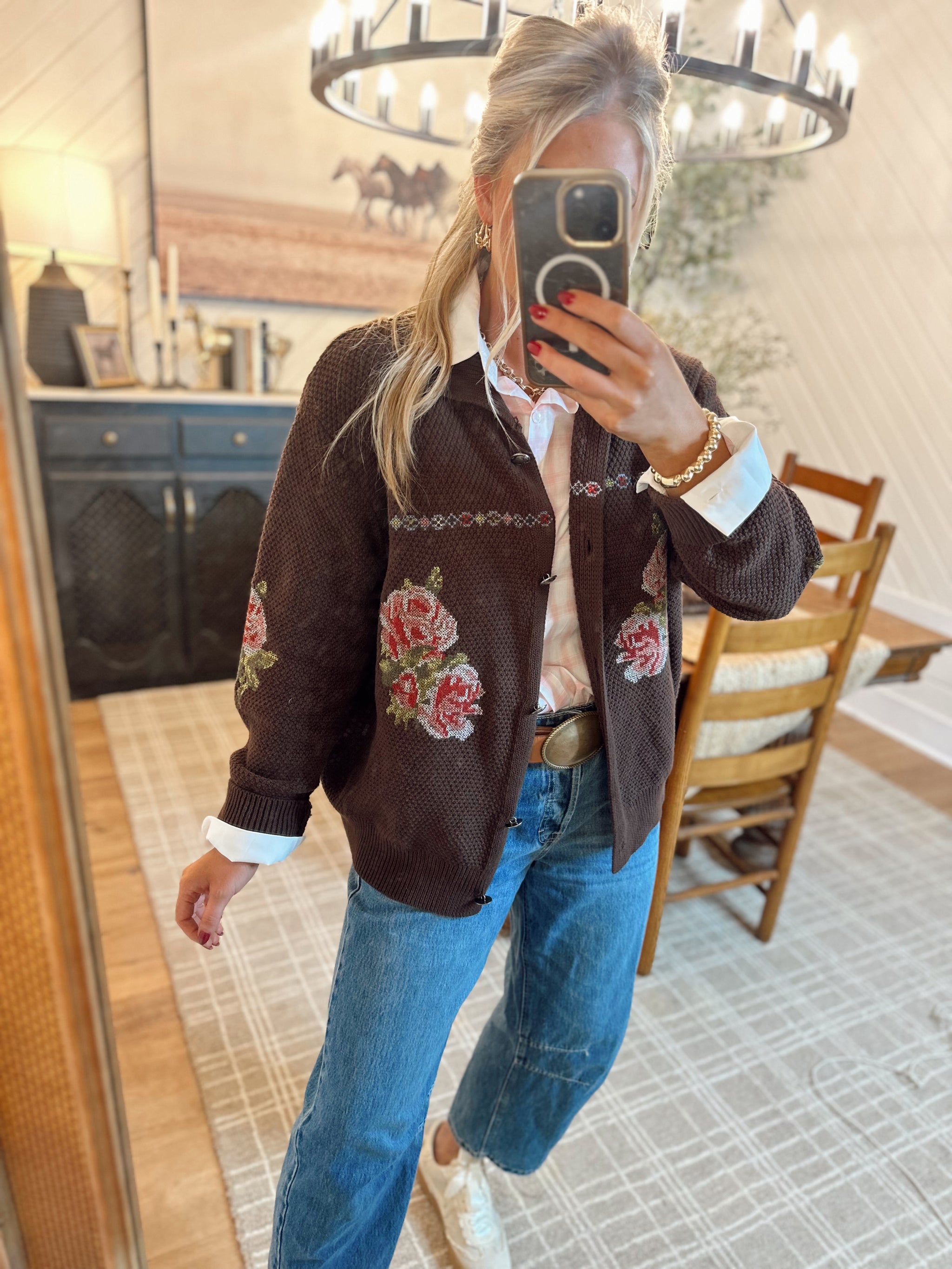 Nana's Rose Garden Sweater