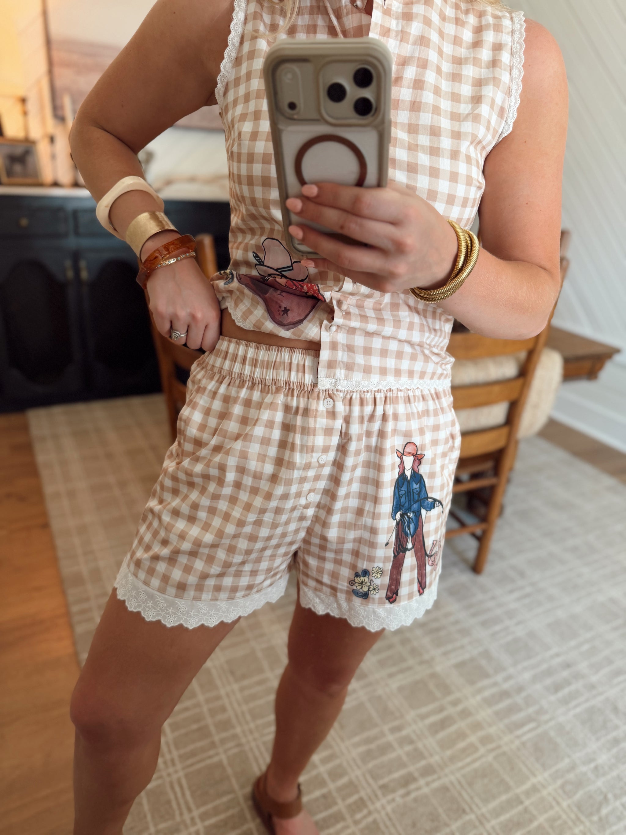 Vintage Gingham Set