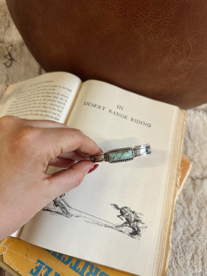 Navajo Handmade #8 Turquoise Bracelet - Rick Enriquez