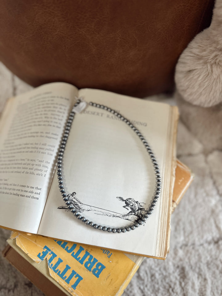 Handstrung Bead 6MM 14 Inch Pearl Necklace