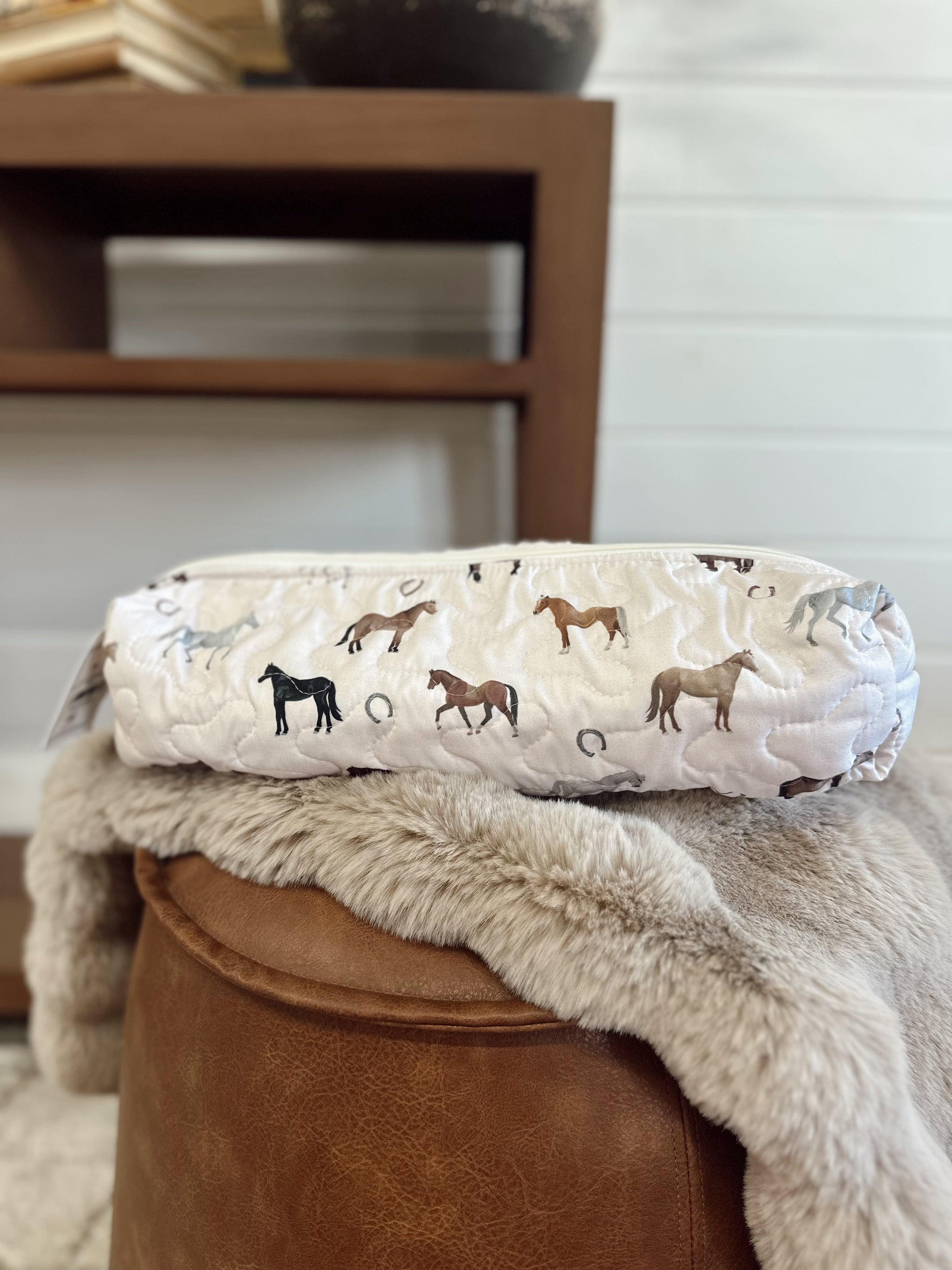 Meadow Herd Linen Quilted Hot Tools Bag
