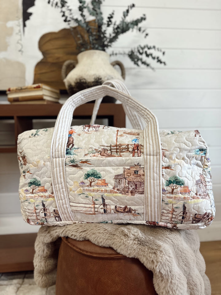Retro Cowboy Weekender Duffle Bag