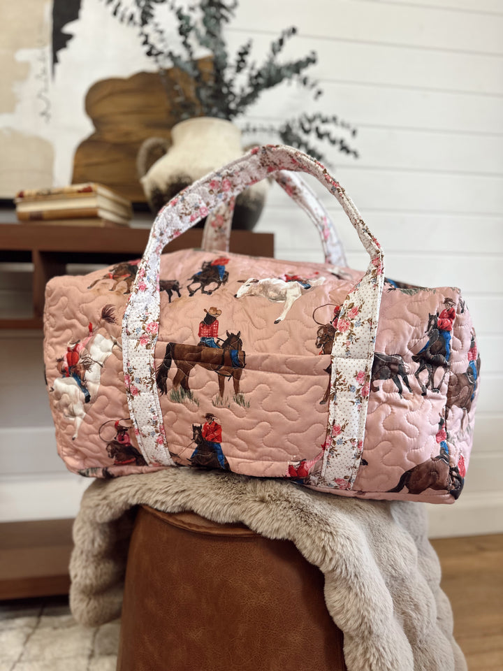 Roselynn Rose Quilted Duffle Bag