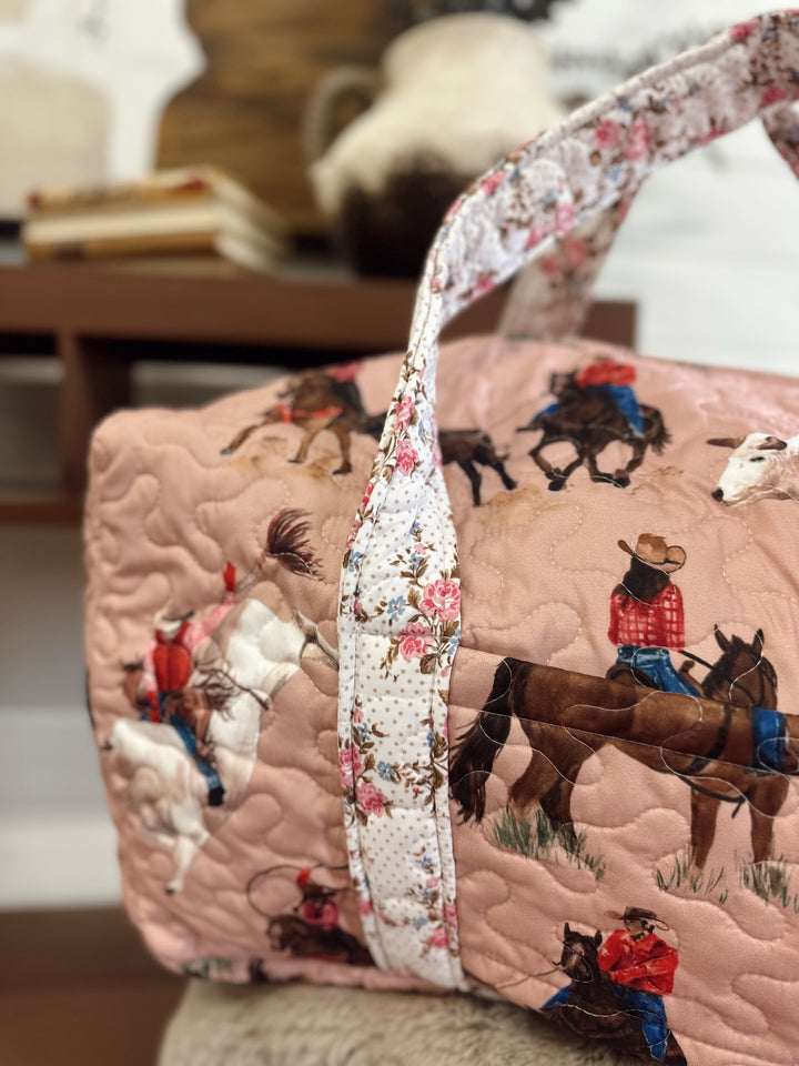 Roselynn Rose Quilted Duffle Bag