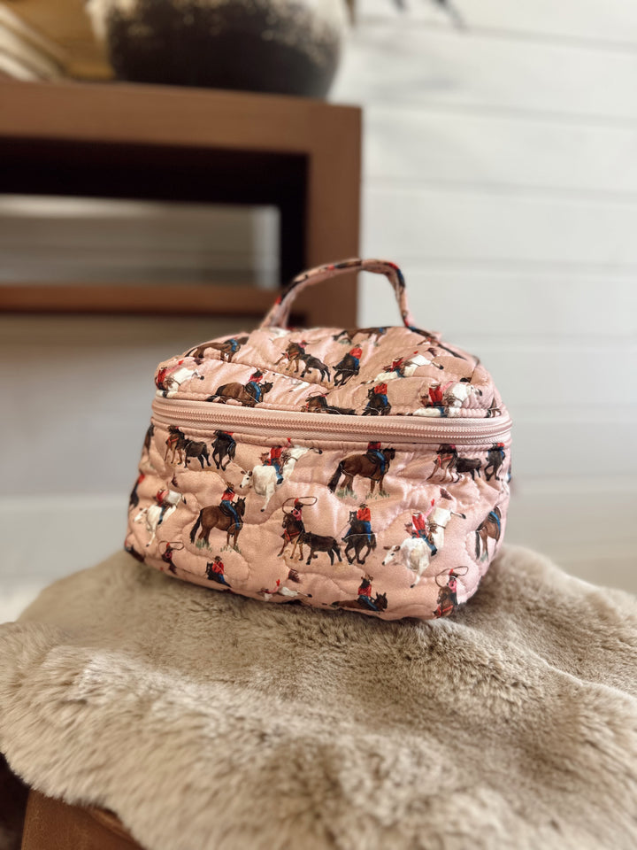 Roselynn Rose Quilted Travel Case
