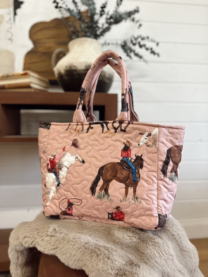 Roselynn Rose Quilted Handbag
