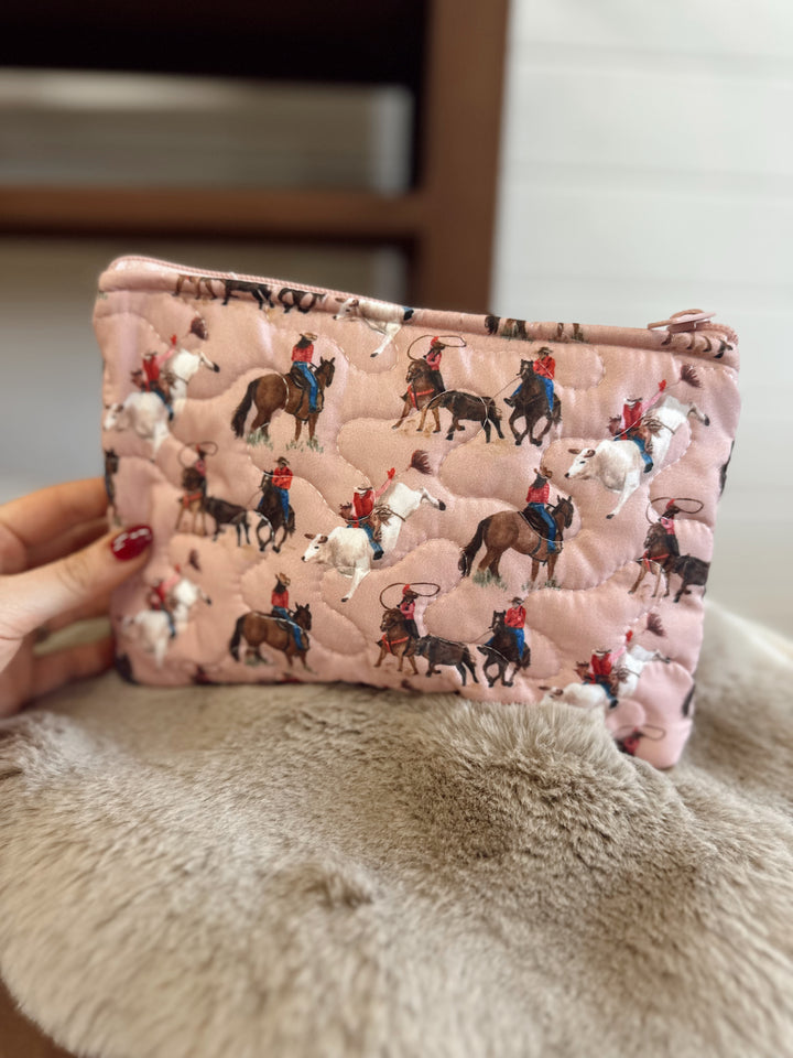 Roselynn Rose Quilted SM Makeup Bag