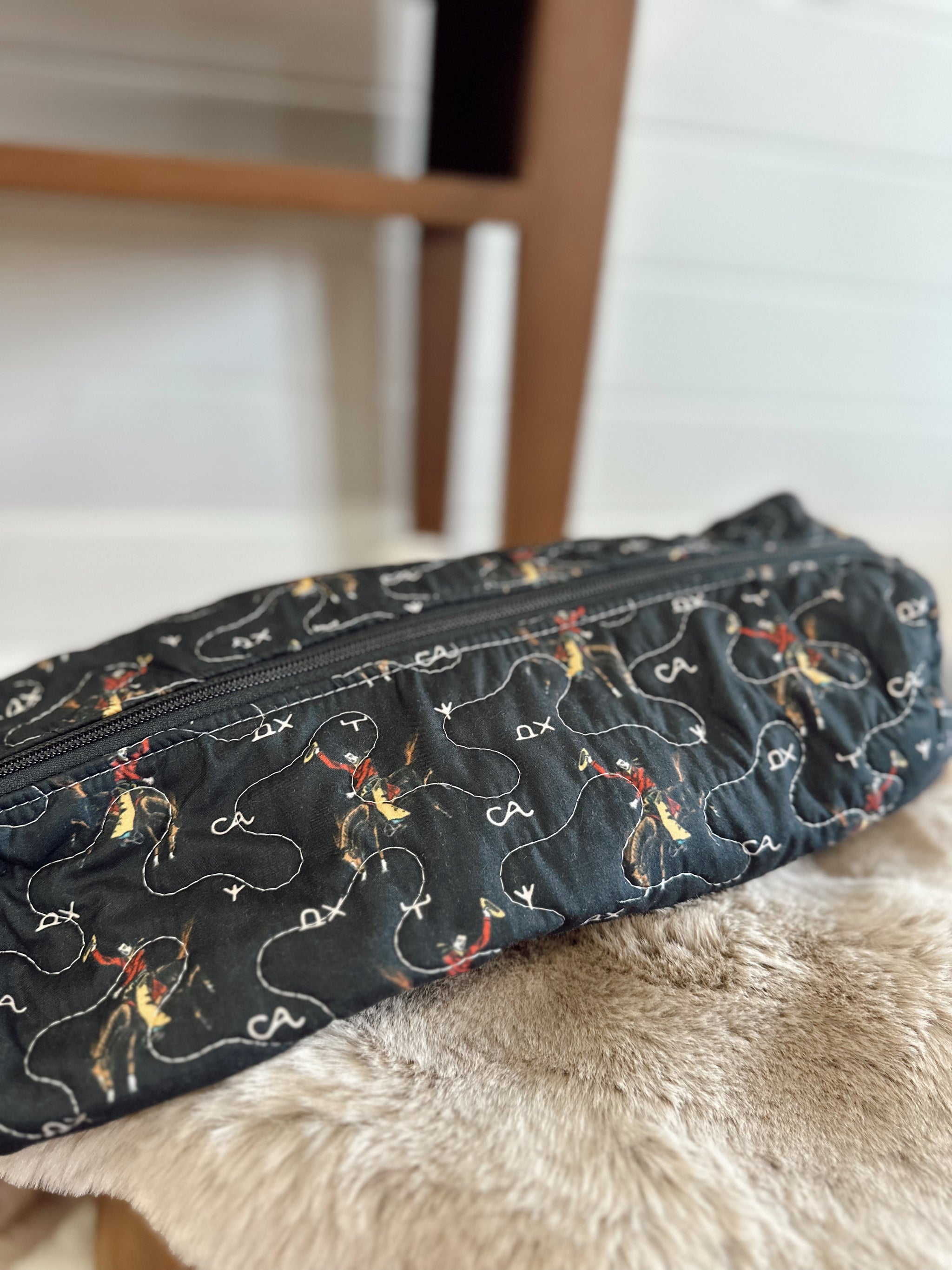Lazy J Black Quilted Hot Tools Bag
