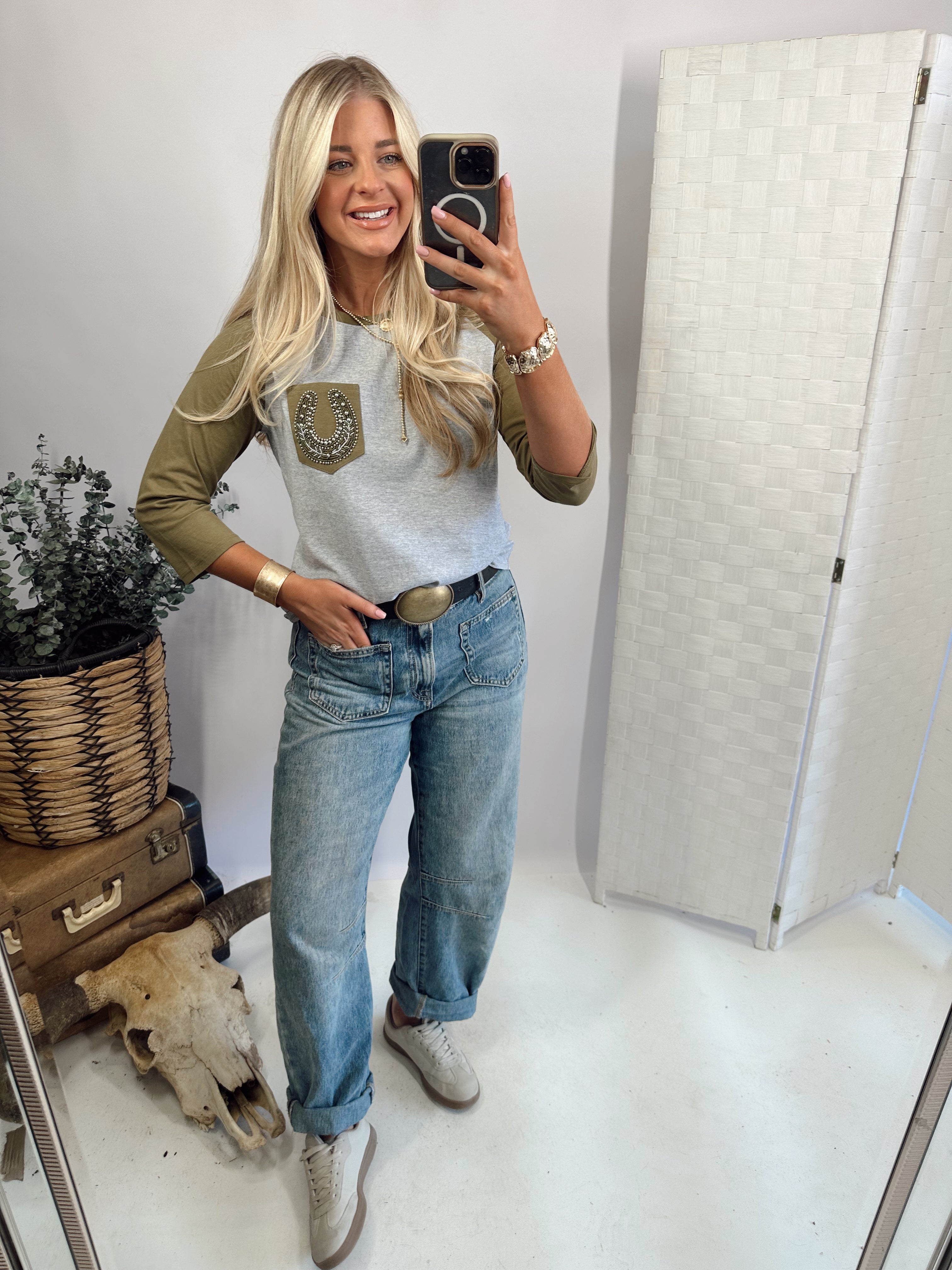 Lucky Lizzy Baseball Tee