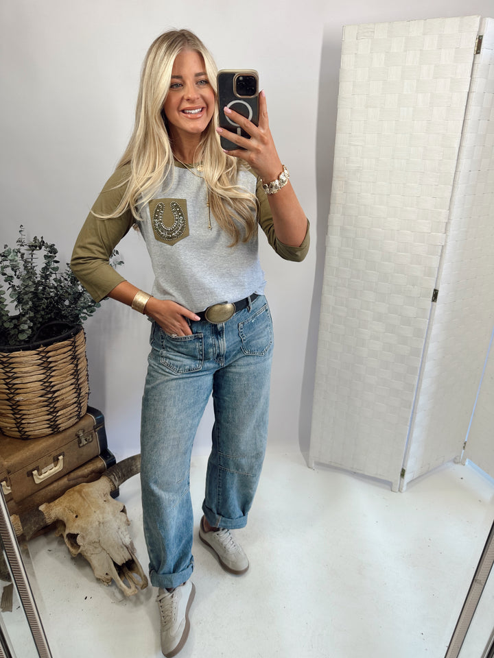 Lucky Lizzy Baseball Tee