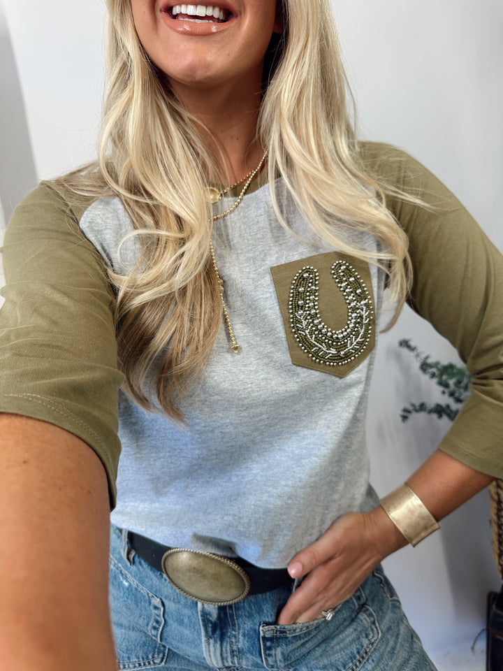 Lucky Lizzy Baseball Tee