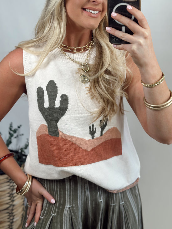 Cactus Desert Sweater Tank