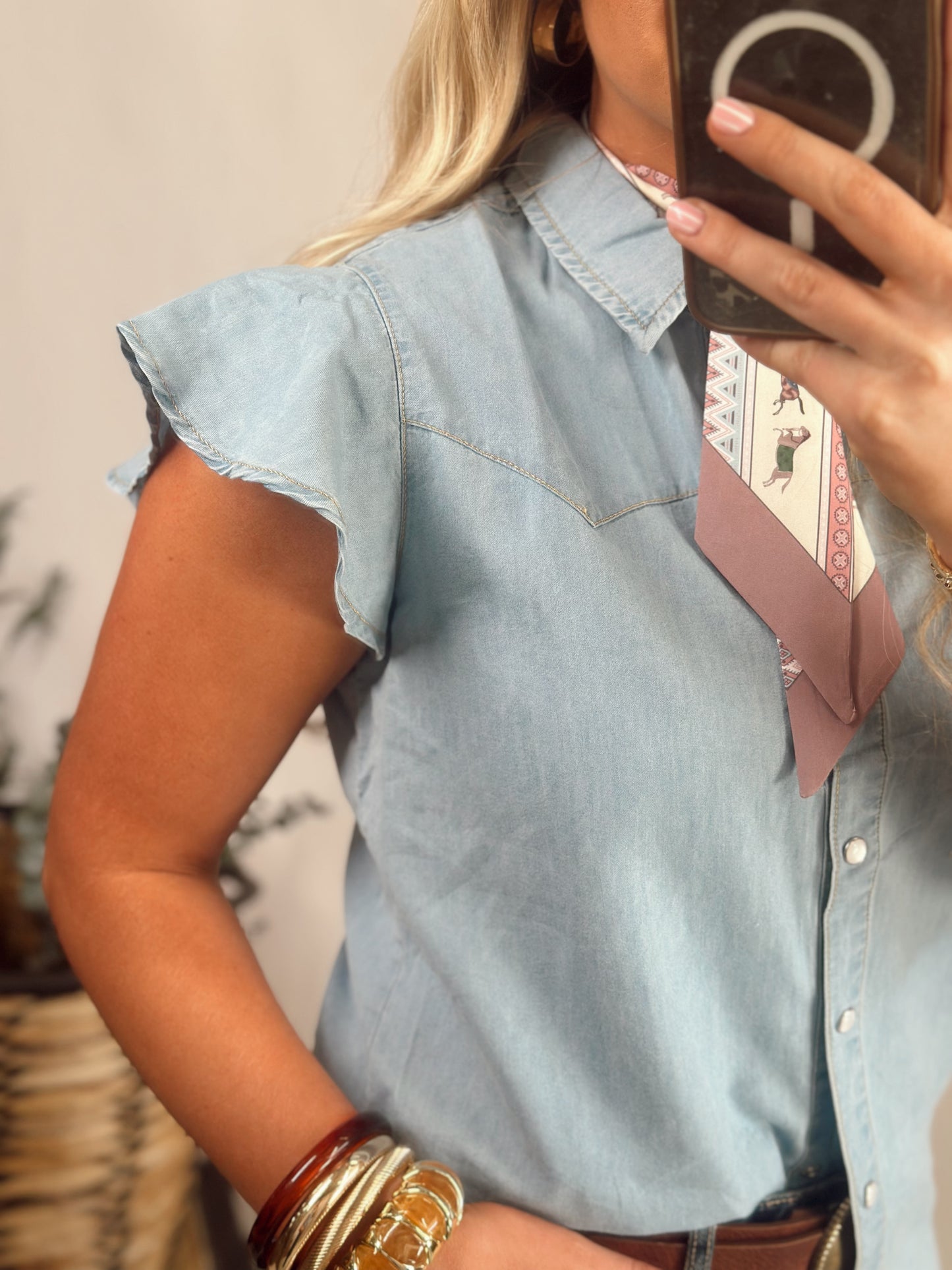 DAINTY DENIM Top *LIGHT