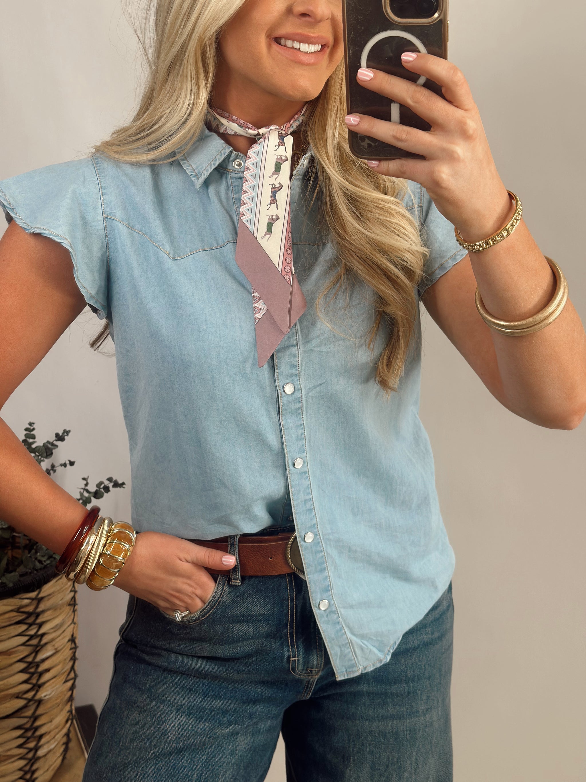 DAINTY DENIM Top *LIGHT