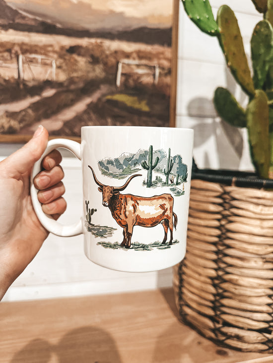 Ranch Life Longhorn Mug