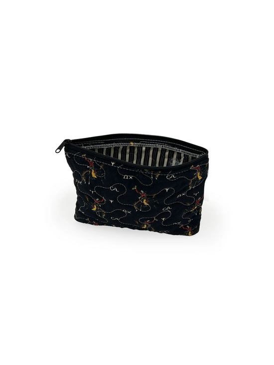 Lazy J Black Quilted SM Makeup Bag