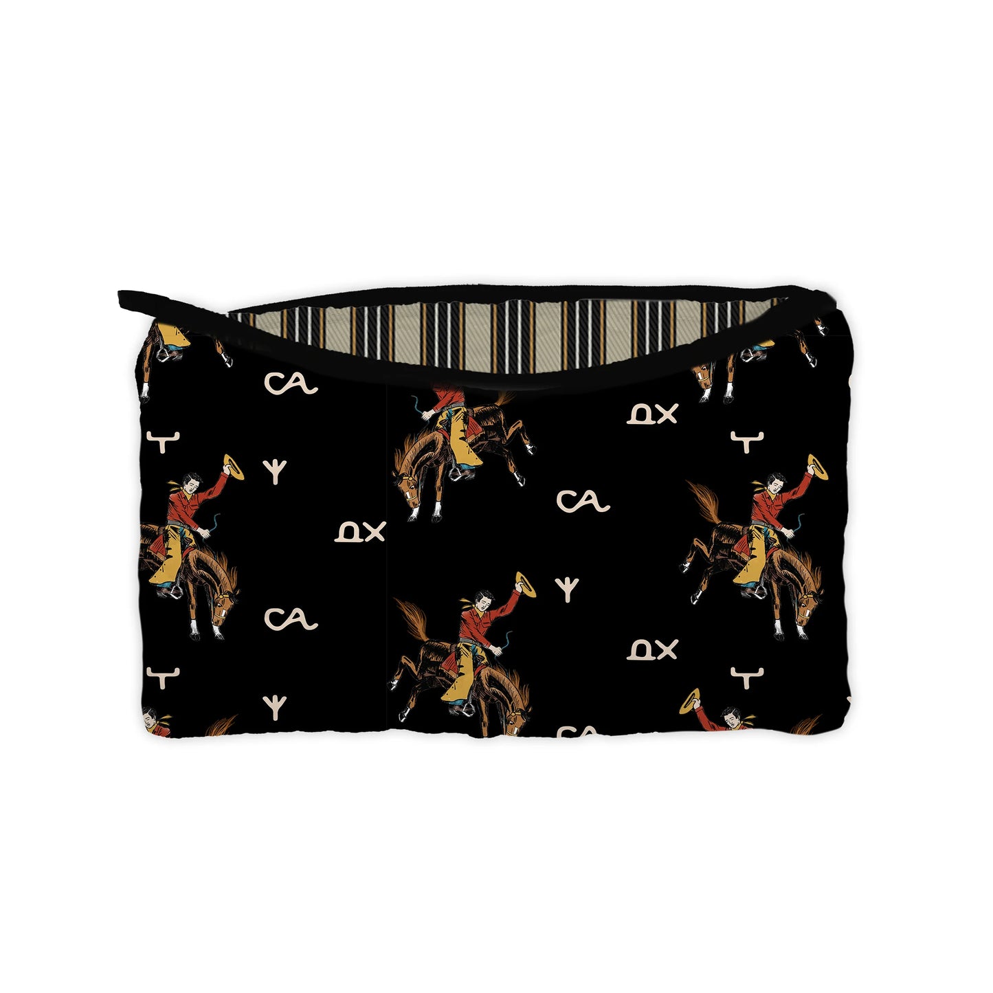 Lazy J Black Quilted SM Makeup Bag
