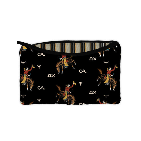 Lazy J Black Quilted SM Makeup Bag