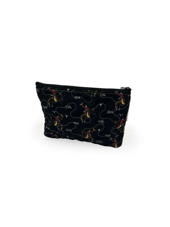 Lazy J Black Quilted SM Makeup Bag