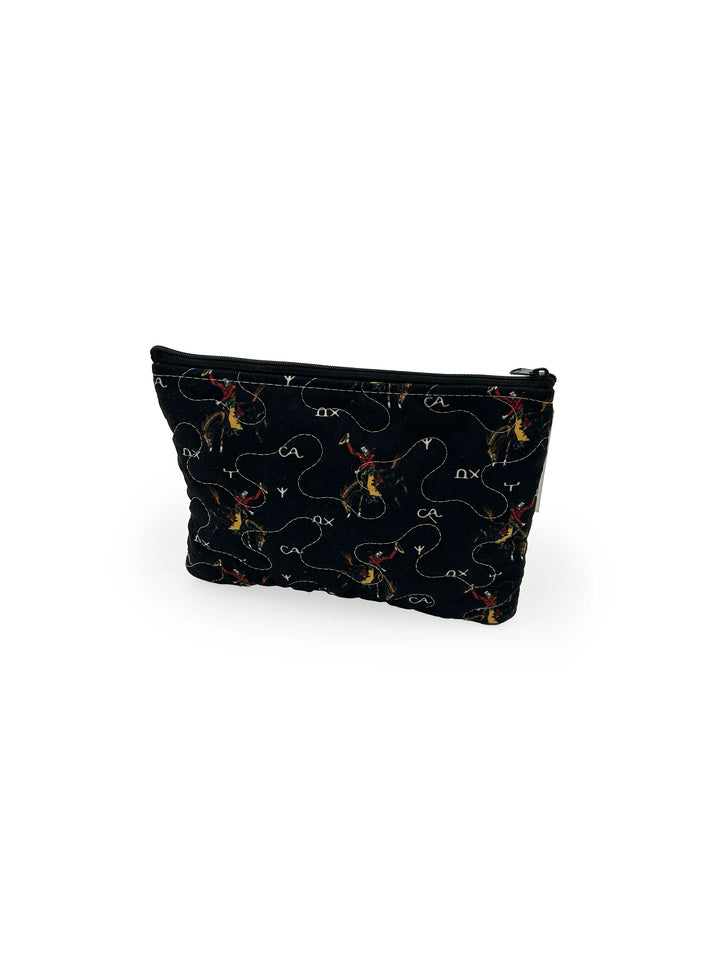 Lazy J Black Quilted SM Makeup Bag