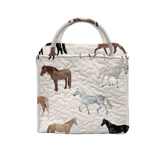 Meadow Herd Linen Quilted Handbag