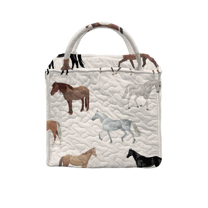 Meadow Herd Linen Quilted Handbag