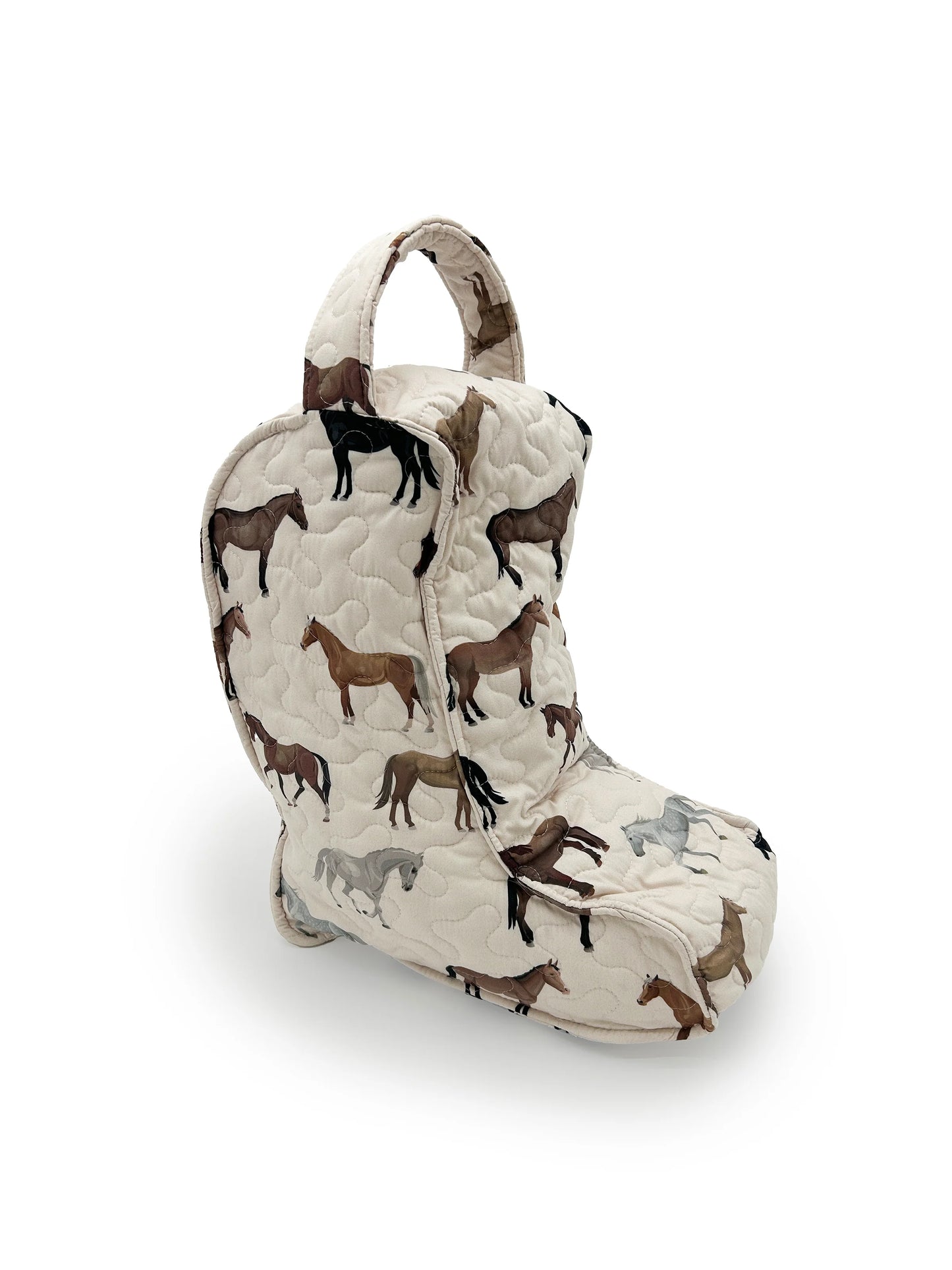Meadow Herd Linen Quilted Boot Bag