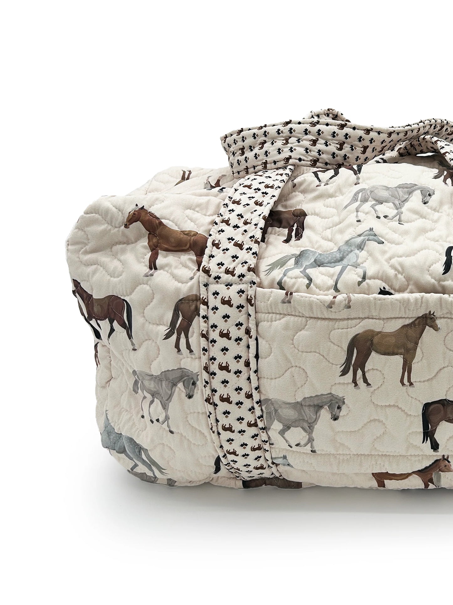 Meadow Herd Linen Quilted Duffle Bag
