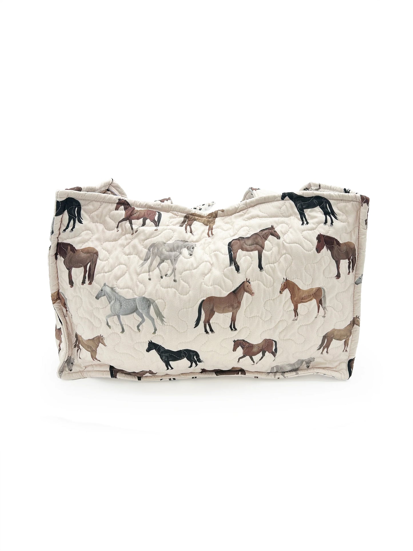 Meadow Herd Linen Quilted Tote Bag