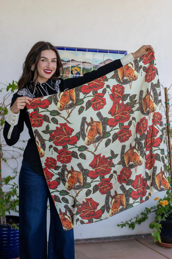 Horses and Roses Wild Rag