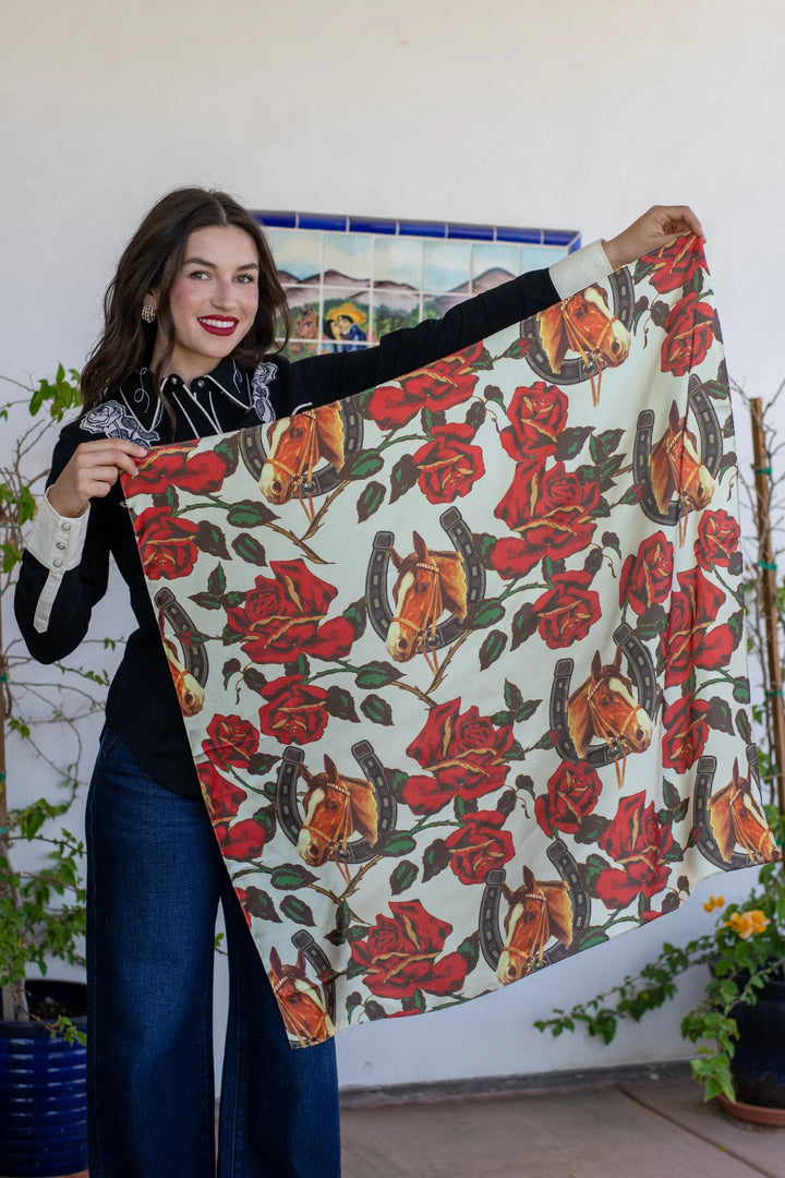 Horses and Roses Wild Rag