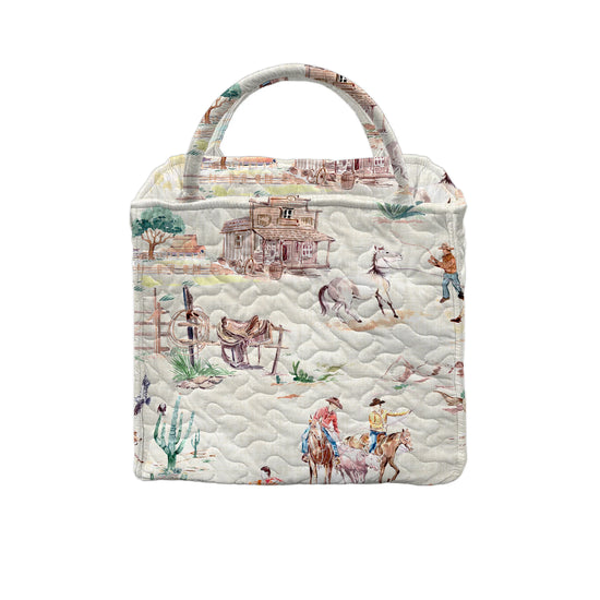 Retro Cowboy Quilted Handbag