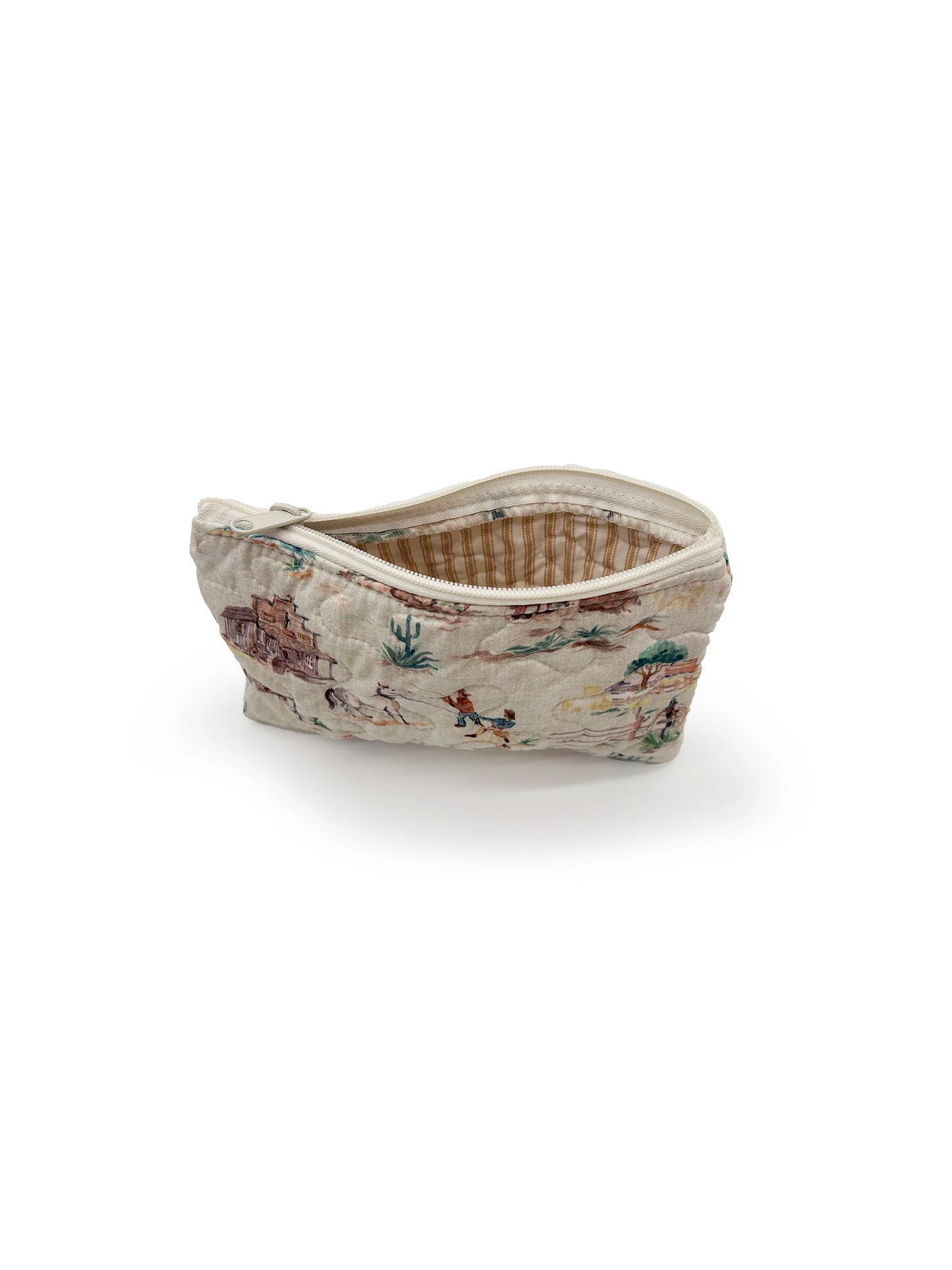 Retro Cowboy Quilted SM Makeup Bag