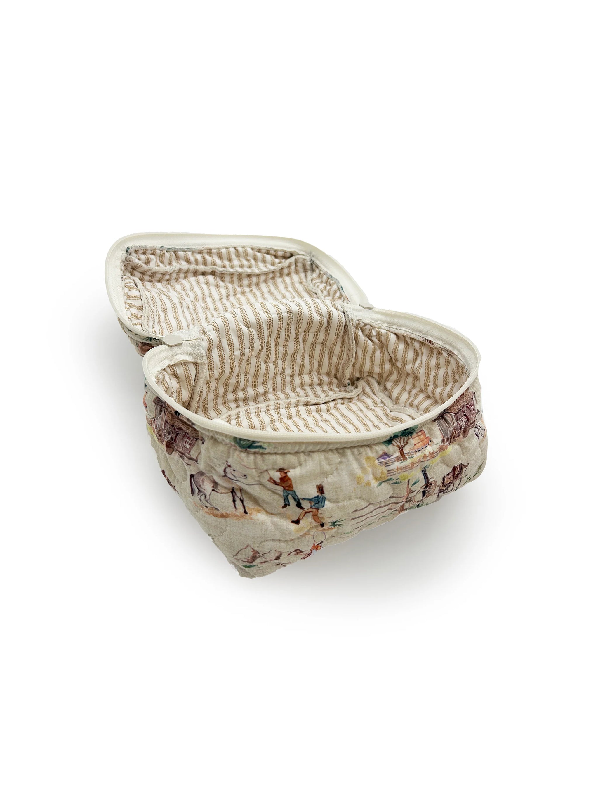 Retro Cowboy Quilted Travel Case