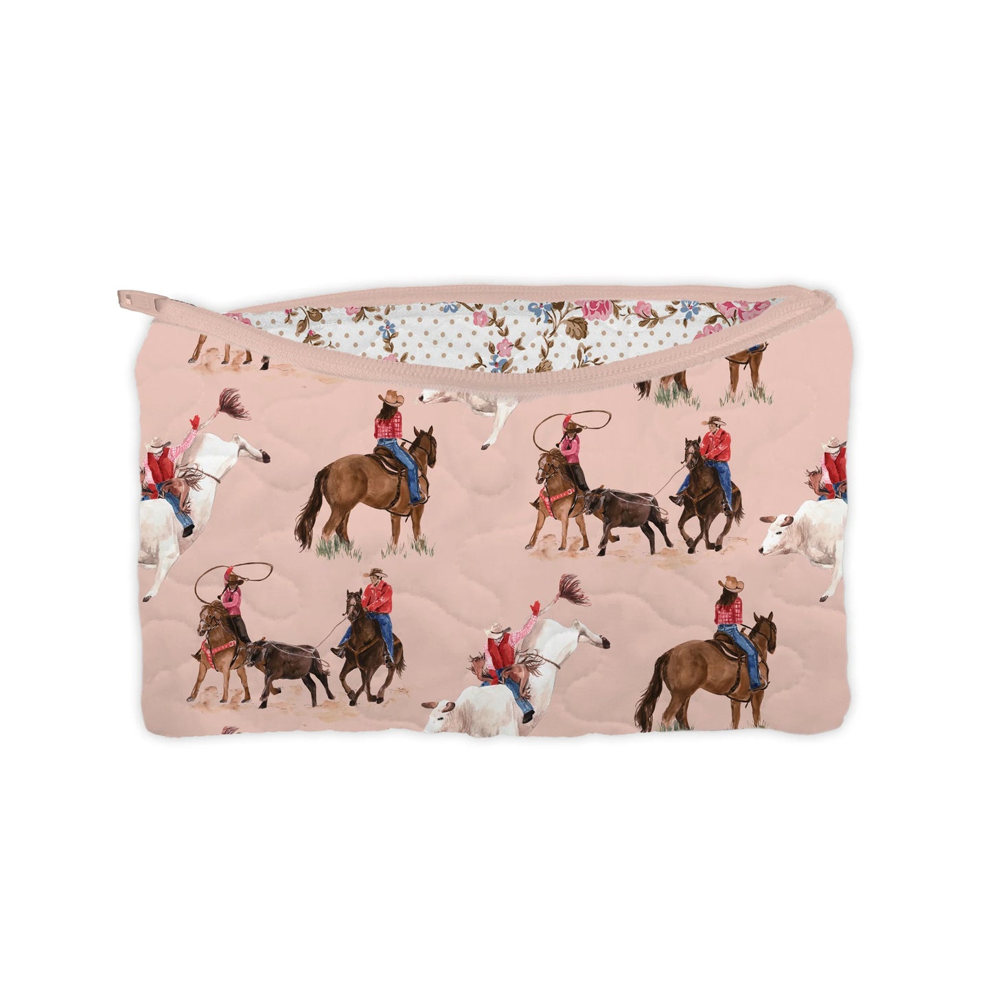 Roselynn Rose Quilted SM Makeup Bag