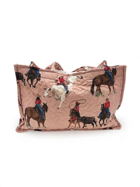 Roselynn Rose Quilted Tote Bag