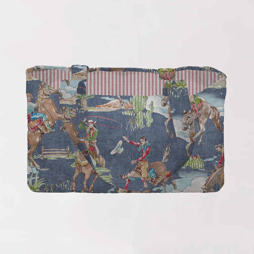 Birdie  Chambray Quilted Tote Bag