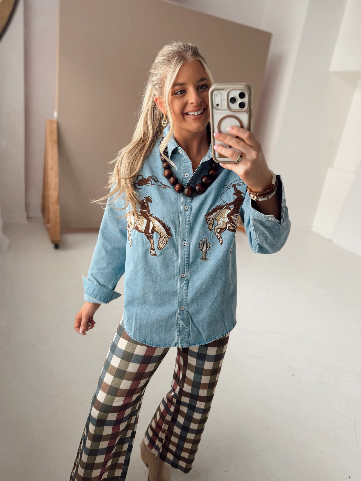 Carrie Gingham Pants