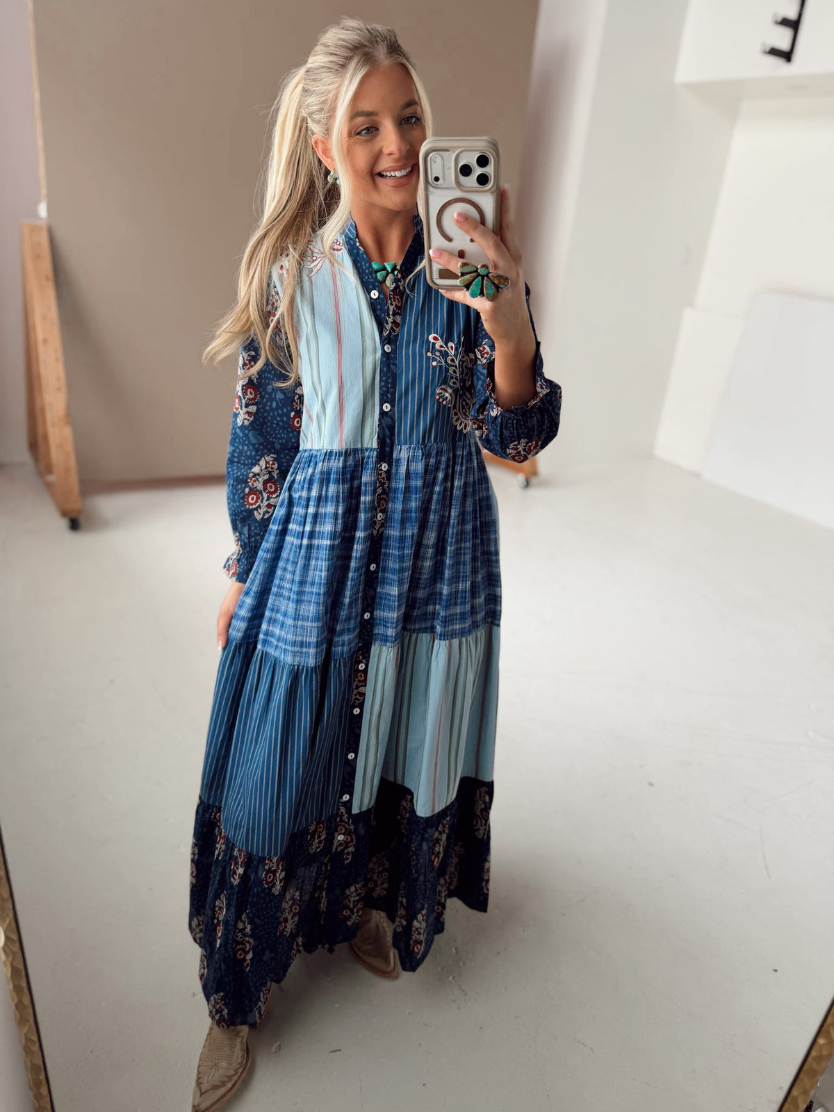 Montana Maxi Dress- Denim