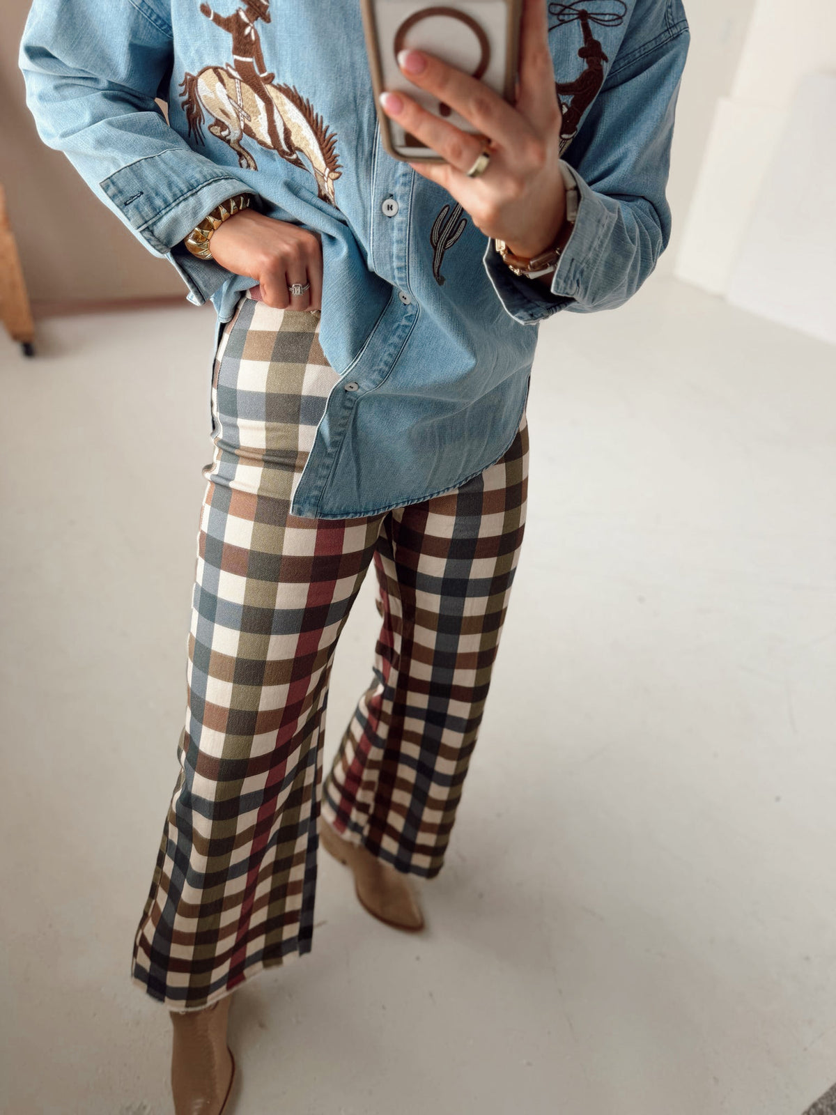 Carrie Gingham Pants