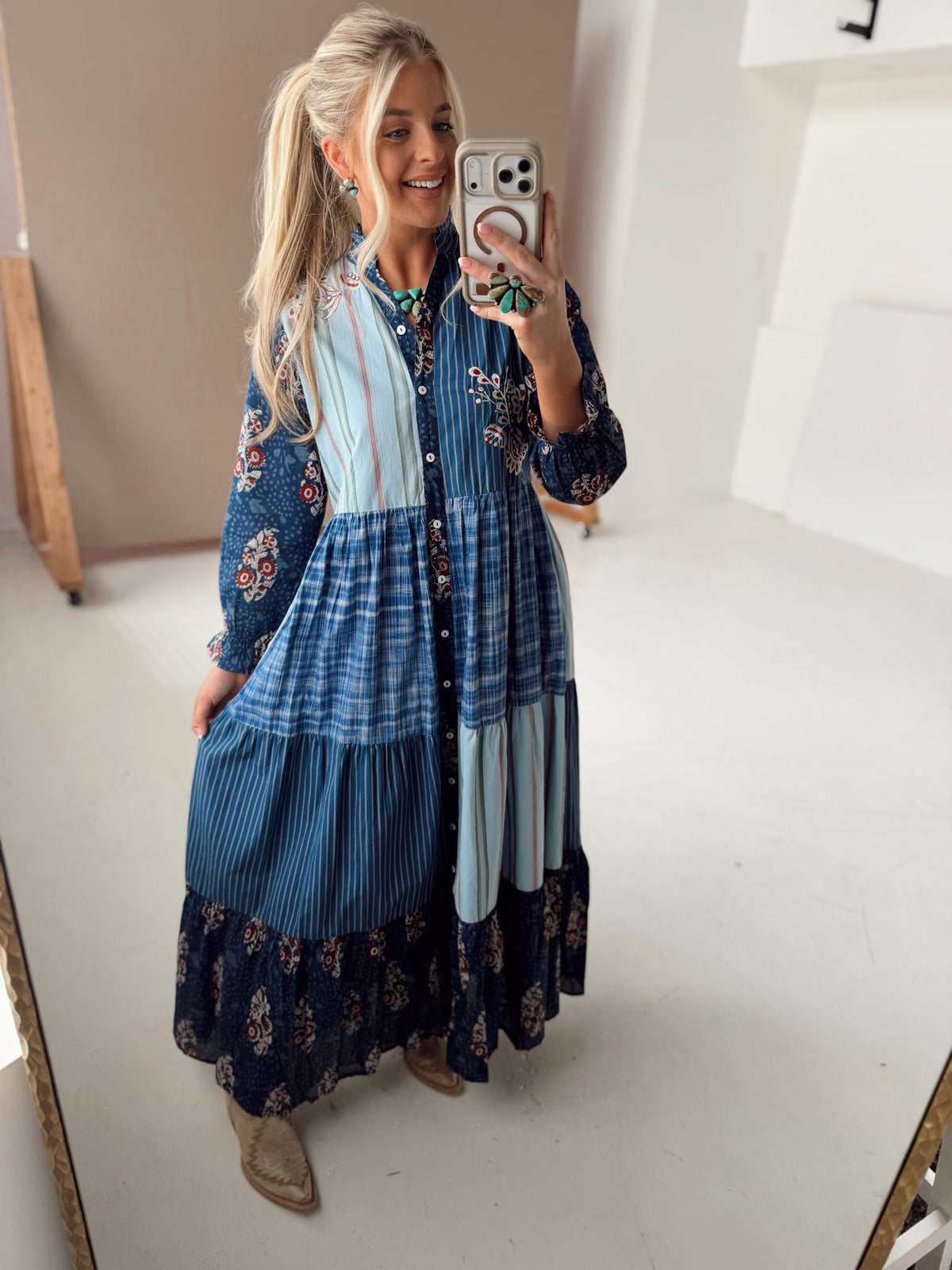Montana Maxi Dress- Denim