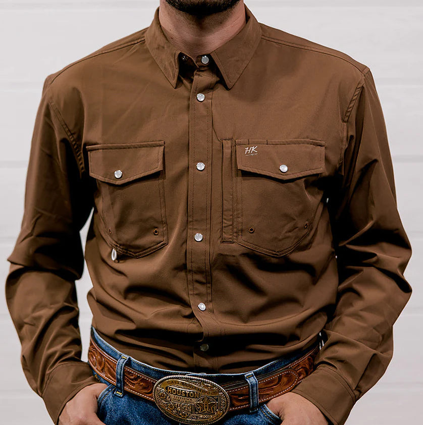 The Saddle Performance Shirt- Brown