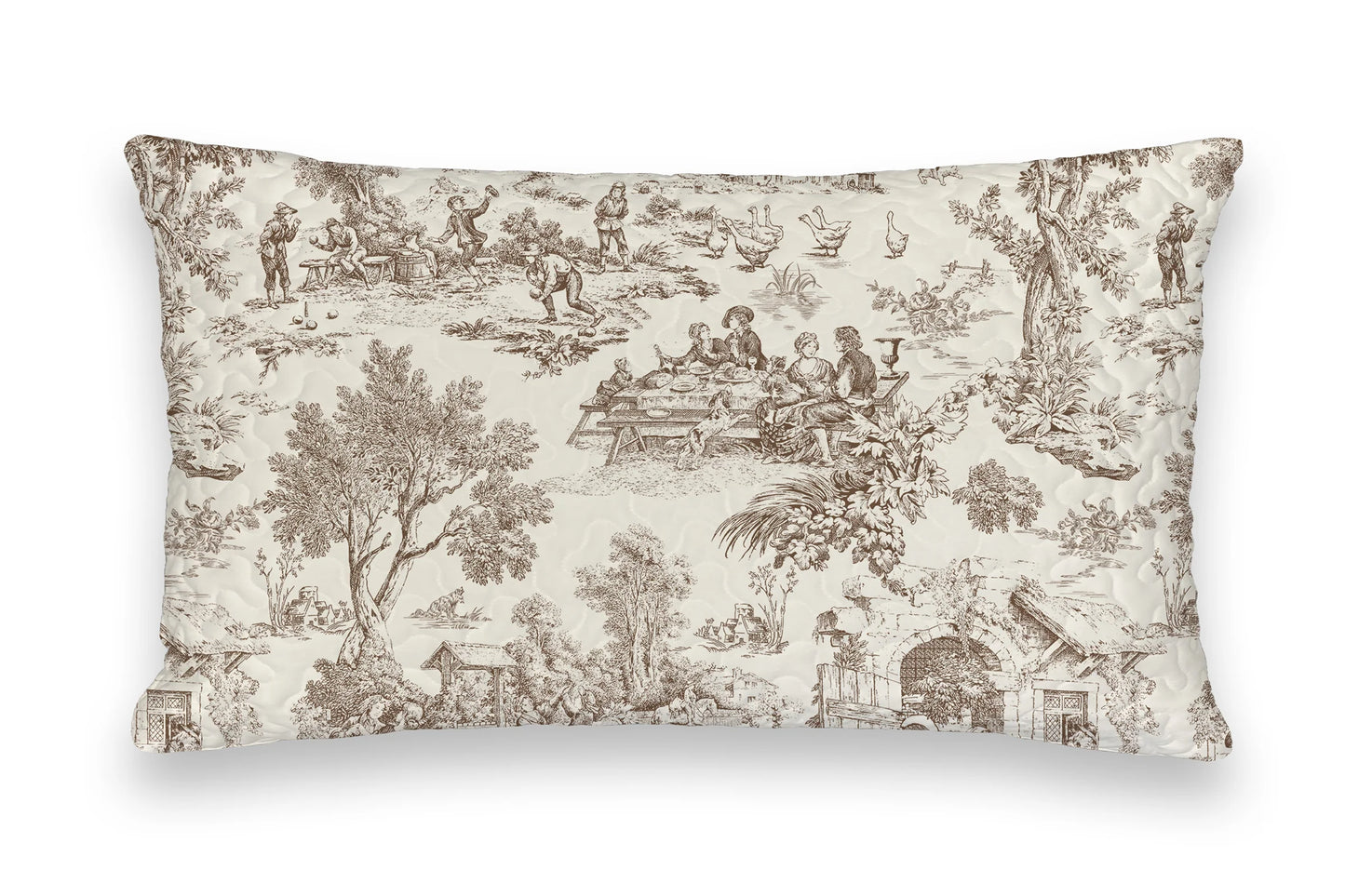 Willow Field Brown King Sham